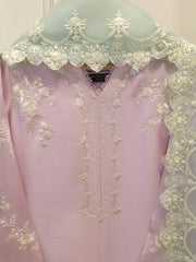 3 Piece- Pure Shisha Silk Embroidered Suit S114933