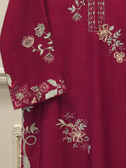 Pure Khaddi Silk Embroidered Shirt S113205