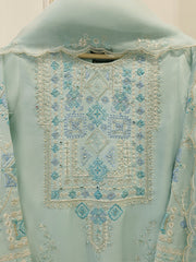 3 Piece - Pure Khaddi Silk Embroidered Suit S115124