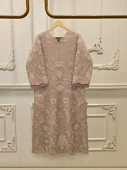 2 Piece - Pure Organza Embroidered Suit S114939