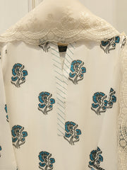 3 Piece- Pure Sheesha Silk Embroidered Suit S115128