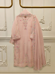 3 Piece - Pure Khaddi Silk Embroidered Suit S115255