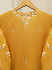 3 Piece- Pure Sheesha Silk Embroidered Suit S115384