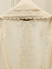3 Piece - Pure Bamber Chiffon Embroidered Suit S112078