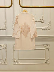 2 Piece - Pure Embroidered Cotton Net Suit S112174