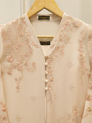 2 Piece - Pure Embroidered Cotton Net Suit S112174