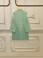 2 Piece - Pure Embroidered Cotton Net Suit S112199