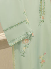 3 Piece- Pure Khaddi Silk Embroidered Suit S112281