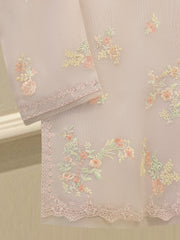 2 Piece - Pure Embroidered Cotton Net Suit S112356
