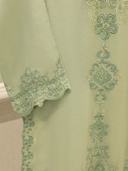 2 Piece - Pure Embroidered Cotton Net Suit S112394