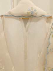 3 Piece - Pure Organza Embroidered Suit S112400