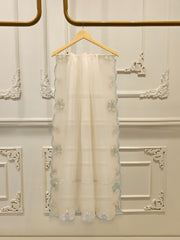 3 Piece - Pure Organza Embroidered Suit S112400