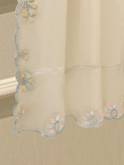 3 Piece - Pure Organza Embroidered Suit S112400