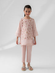 (Kids) 2 Piece - Embroidered Cambric Suit FKD-017
