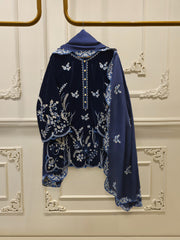 3 Piece - Embroidered Velvet Suit S112488