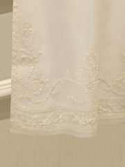 3 Piece - Pure Organza Embroidered Suit S112487