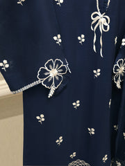 3 Piece - Pure Embroidered Cotton Net Suit S112496