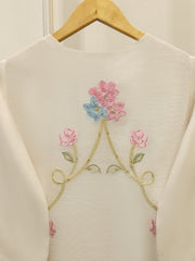 3 Piece - Pure Embroidered Cotton Net Suit S112489