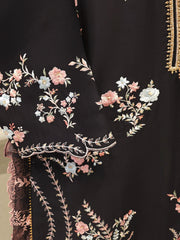 3 Piece- Pure Embroidered Sheesha Silk Suit S112499