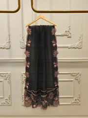 3 Piece- Pure Embroidered Sheesha Silk Suit S112499