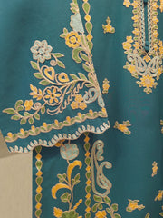 3 Piece - Embroidered Khaddar Suit S112686