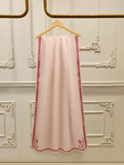 3 Piece - Pure Organza Embroidered Suit S112696