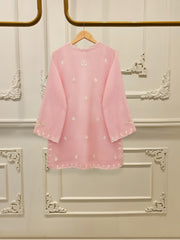 2 Piece - Pure Embroidered Cotton Net Suit S112738