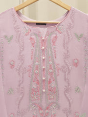 2 Piece - Pure Embroidered Cotton Net Suit S112780