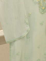 3 Piece - Pure Embroidered Cotton Net Suit S112781