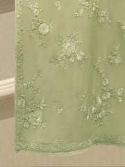 3 Piece - Pure Chiffon Embroidered Suit S112784