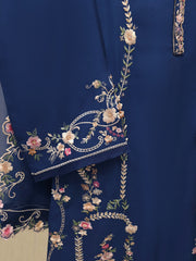3 Piece- Pure Khaddi Silk Embroidered Suit S112788