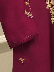 2 Piece- Pure Embroidered Sheesha Silk Suit S112856