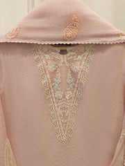 3 Piece - Pure Embroidered Cotton Net Suit S112902