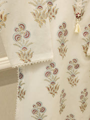 3 Piece - Hand Block Printed Kora Cotton Suit S112922