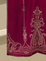 3 Piece- Pure Embroidered Sheesha Silk Suit S112832