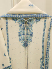 3 Piece - Pure Chiffon Embroidered Suit S112952