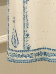 3 Piece - Pure Chiffon Embroidered Suit S112952
