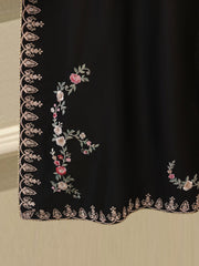 3 Piece- Pure Embroidered Sheesha Silk Suit S112959
