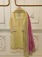 3 Piece - Digital Printed Cambric Suit S112979