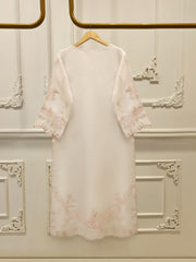 3 Piece - Pure Organza Embroidered Suit S112985