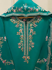 2 Piece- Pure Khaddi Silk Embroidered Suit S113007