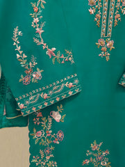 2 Piece- Pure Khaddi Silk Embroidered Suit S113007
