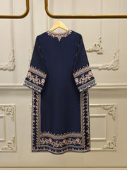 3 Piece- Pure Embroidered Sheesha Silk Suit S113015