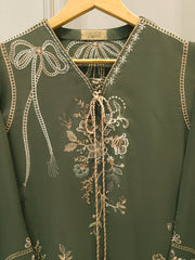 2 Piece - Embroidered Linen Suit WS00236