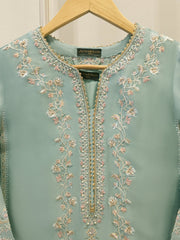 2 Piece- Pure Embroidered Sheesha Silk Suit S113115