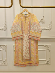 Digital Printed Embroidered Cambric Shirt S113117