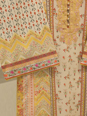 Digital Printed Embroidered Cambric Shirt S113117