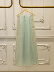 3 Piece - Pure Organza Embroidered Suit S113260