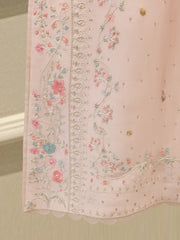 3 Piece- Pure Sheesha Silk Embroidered Suit S113285