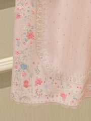 3 Piece- Pure Sheesha Silk Embroidered Suit S113285
